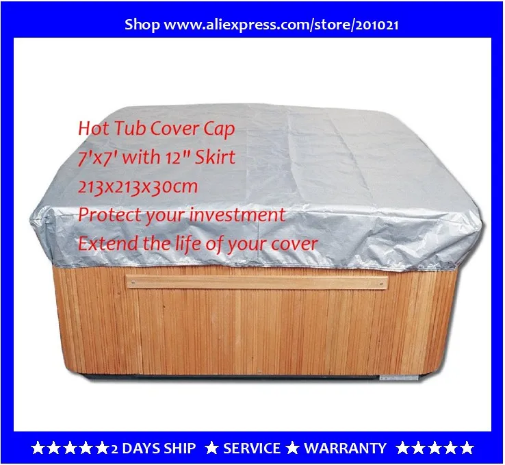 

free shipping hot tub cover cap prevent snow, rain&dust, 213x213x30cm7' x 7'x 12" ,can customize spa, swim spa cover bag