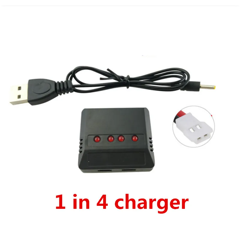 1 In 4 USB Charging Unit Hubsan X4 H107L H107C Lipo Battery Charger For WLtoys RC Syma X5C X5SC Quadcopter Drone Parts