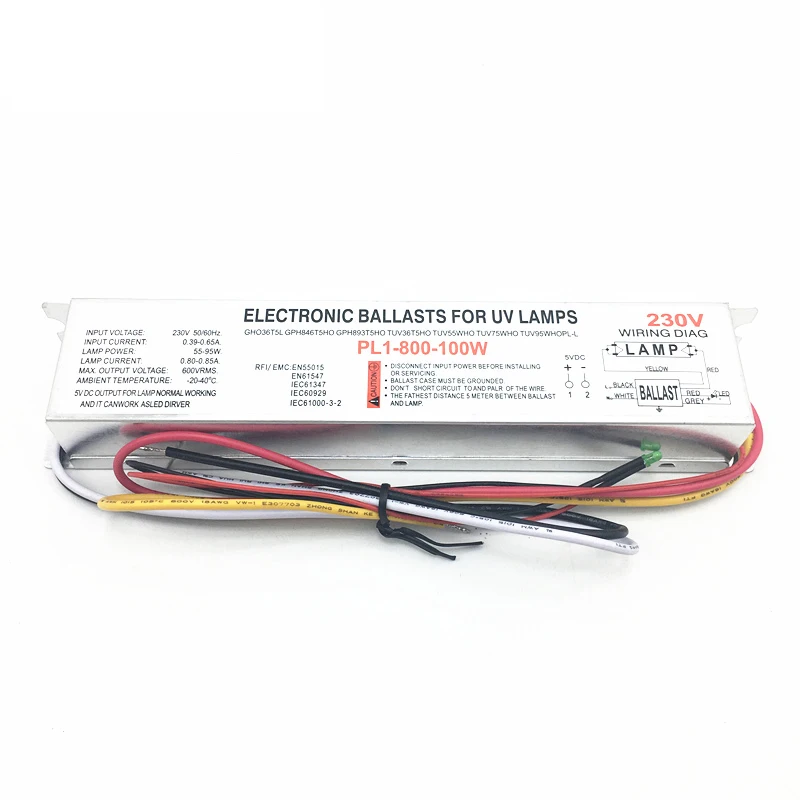 220V 230V 21-40W 55W-95W Electronic Ballast Dedicated LED Driver DC5V Output Rectifier For Ultraviolet Lamp UV Germicidal Light