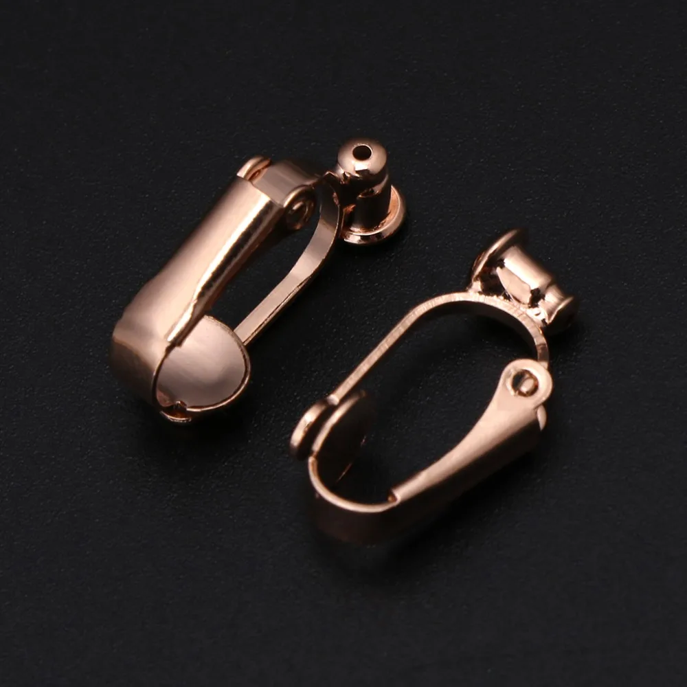 1 Pair Earrings Adapter Ear Clips Converter For Non-pierced People Clip On Metal Component DIY Jewelry Making Tool Finding