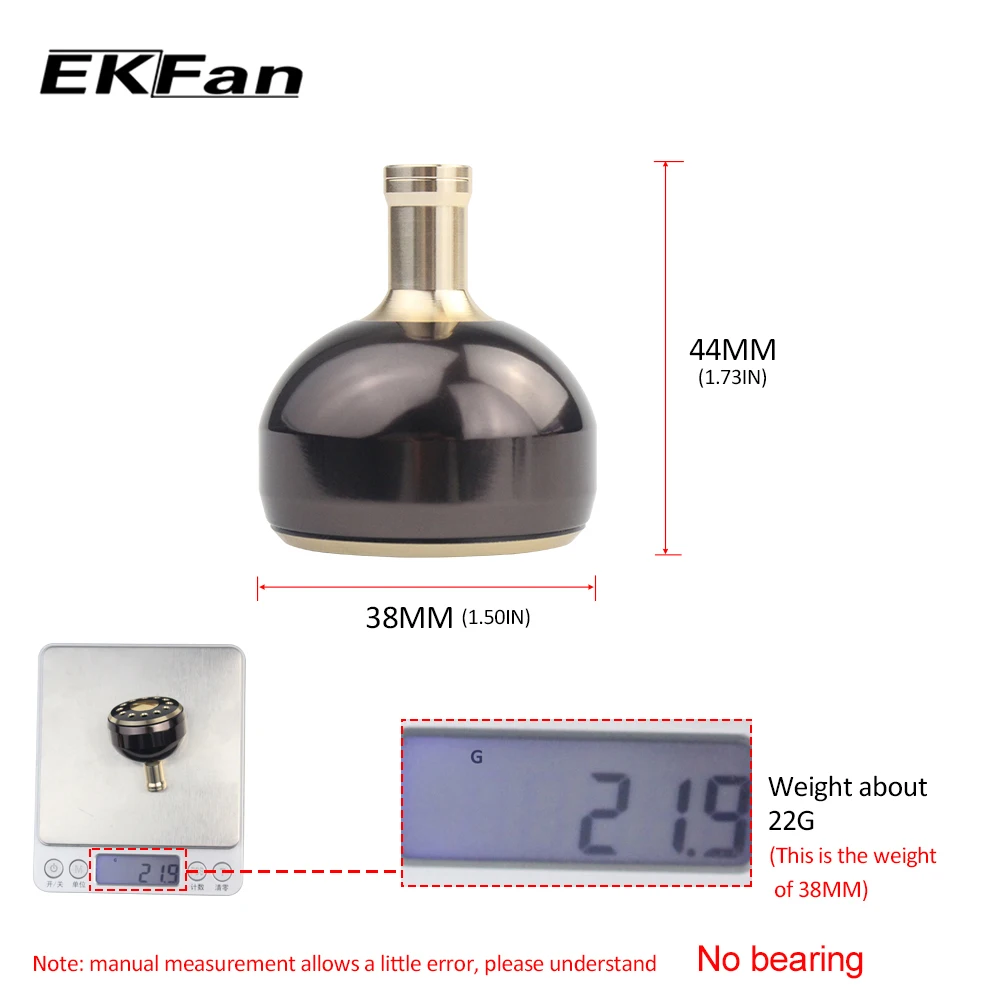 Perilla giratoria EKFan Aluminium – Para carrete de pesca 32/38mm - imagen 3