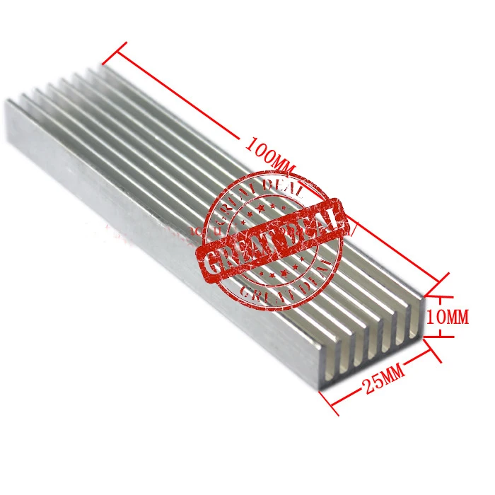 

Free Ship brand new 50PCS Custom high quality Aluminum Heatsink 100*25*10MM heat conduction strip