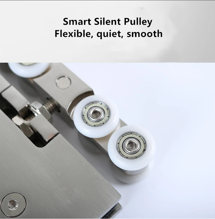 Stainless Steel Glass door Hanging Wheels 110kg Load bearing sliding door hanging pulley glass door roller hanging track pulley