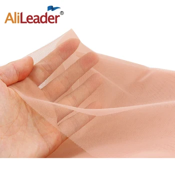 AliLeader Cheap 1/4 Yard Make Lace Front Human Hair Wigs Foundation Hairnet Transparent Swiss Lace Net For Wig Making Material