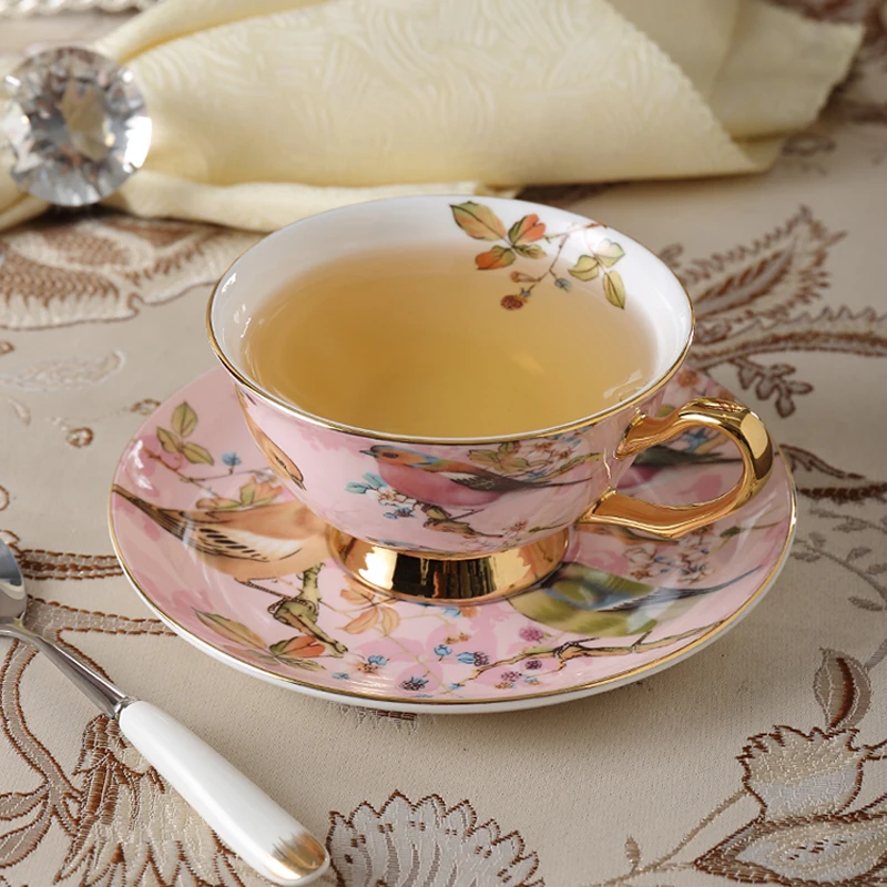 Top-grade Bone China Coffee Cup Set, Ceramic Teapot Saucer, British Porcelain Tea Cup Set, Teatime Afternoon Tea Party Drinkware
