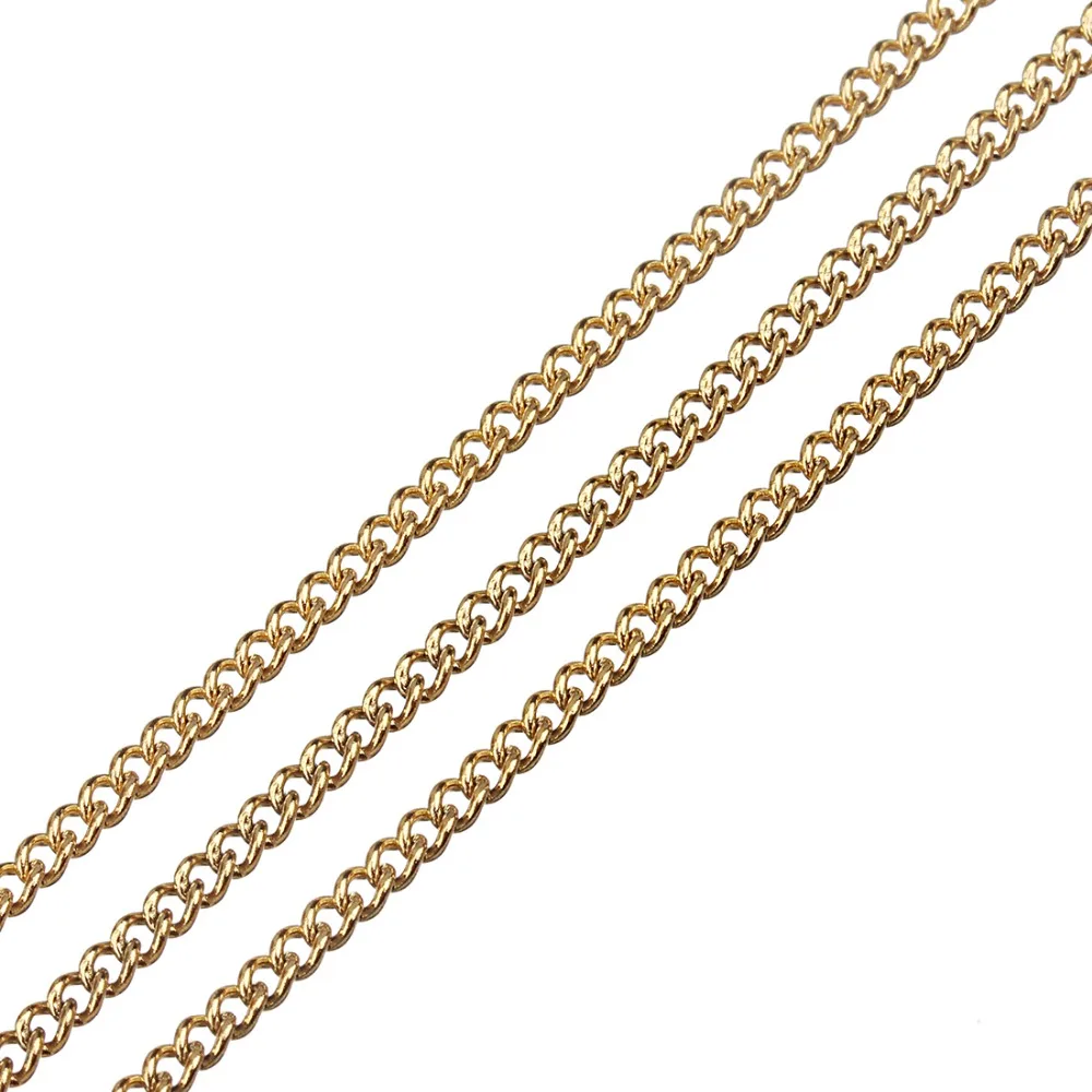 10 Yard/lot Stainless Steel Chain Bulk Silver/Gold color Width 1mm 1.5mm 2mm 2.5mm  Link Chain for DIY Necklace Jewelry Making image 3