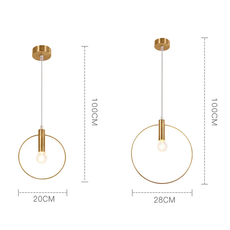 Imagem -02 - Moderno Único Anel Pingente Luzes E14 Ouro Hanglamp Pingente Lâmpada Lobby Sala de Jantar Artes Decoração Iluminação Suspensão Luminária