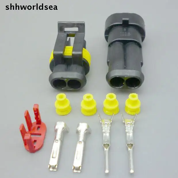 shhworldsea 5/30/100set 1.5mm   male female HID  copper Terminal  Connector auto car terminals and connectors