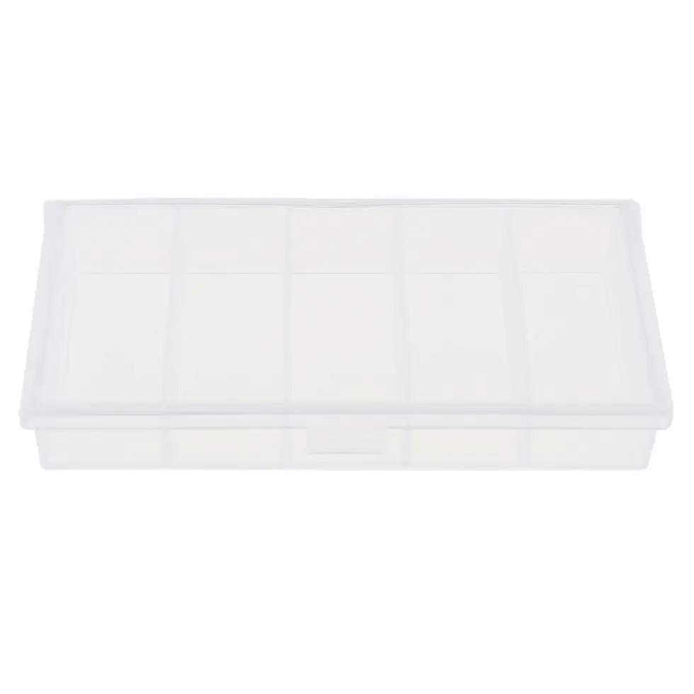 5 Grid Transparent PP Fishing Box Lure hooks Connector Case Collection Tools