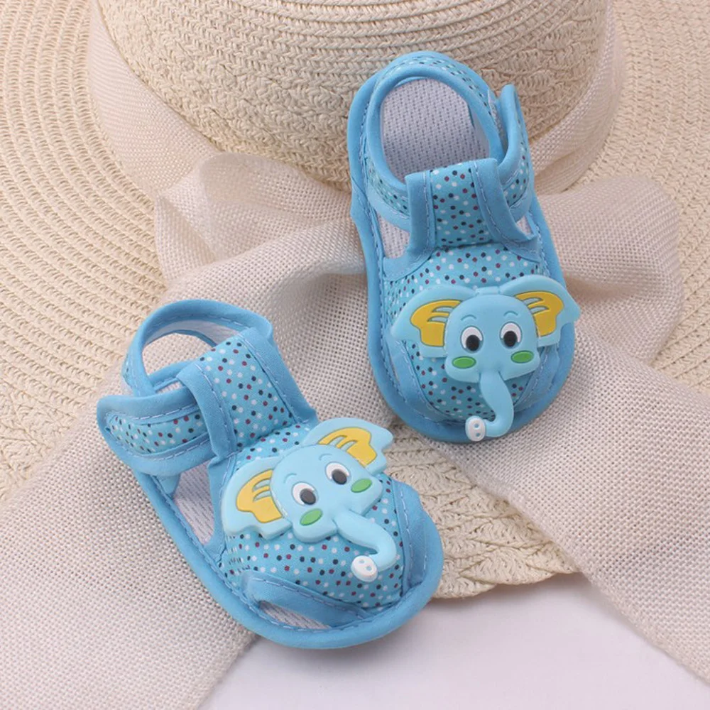 wholesale new cartoon summer baby shoes elephant baby sandal cloth soft solo sandals baby shoes for 0-1 year old Baby TL29