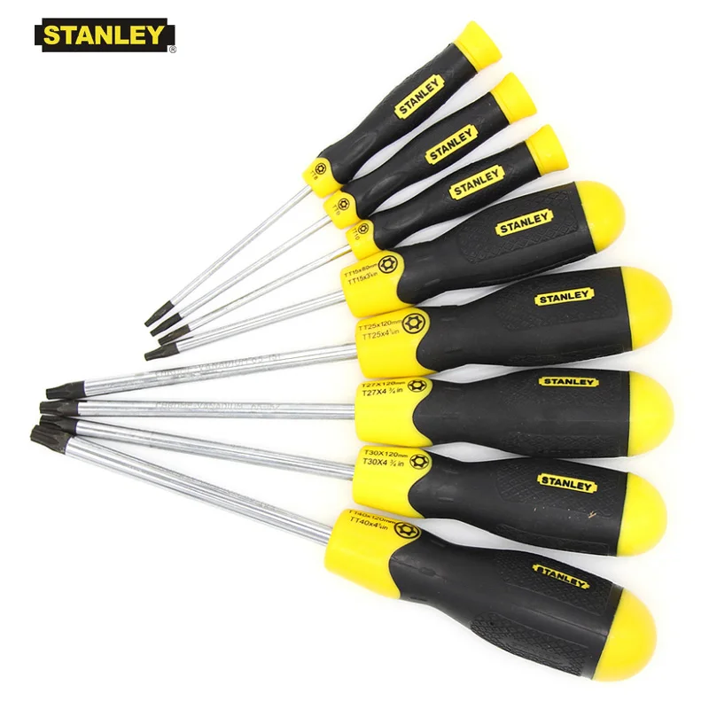 Stanley-chaves de Fenda Torx t5 t6 t7 sem Furo t8 t9 T10 T15 T20 T25 T27 T30 T40 Segurança 1pc