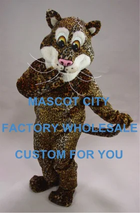 Friendly Jaguar Mascot Costume Adult Size Party Theme Wild Animal Beast Mascotte Outfit Fit Suit Fancy Dress EMS Free Ship SW944