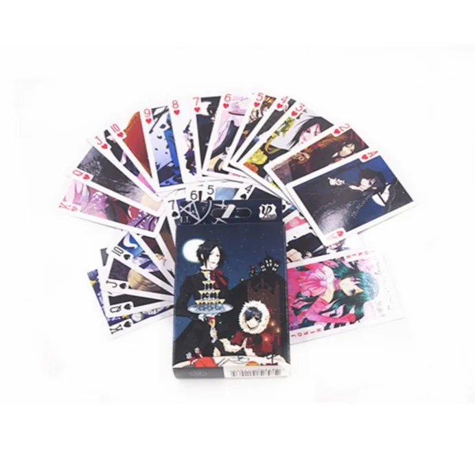 Anime Kuroshitsuji  Black Butler Poker Cards Toy Cosplay Board Game Cards With Box Collection Deck Card