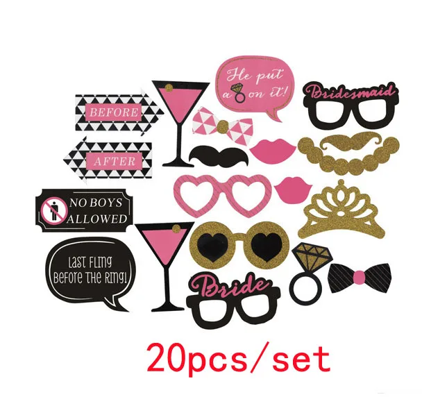 Fun Wedding Decoration Photo Booth Props DIY Mr Mrs Mask Glasses Photobooth Props Photo Accessories Wedding Event Party Decor