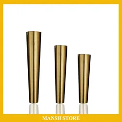 4 unids/lote de tazas doradas de acero inoxidable, cubiertas para patas de gabinete, Protector de patas para sillas, pies de mesa, tubo, accesorio para muebles, envío gratis