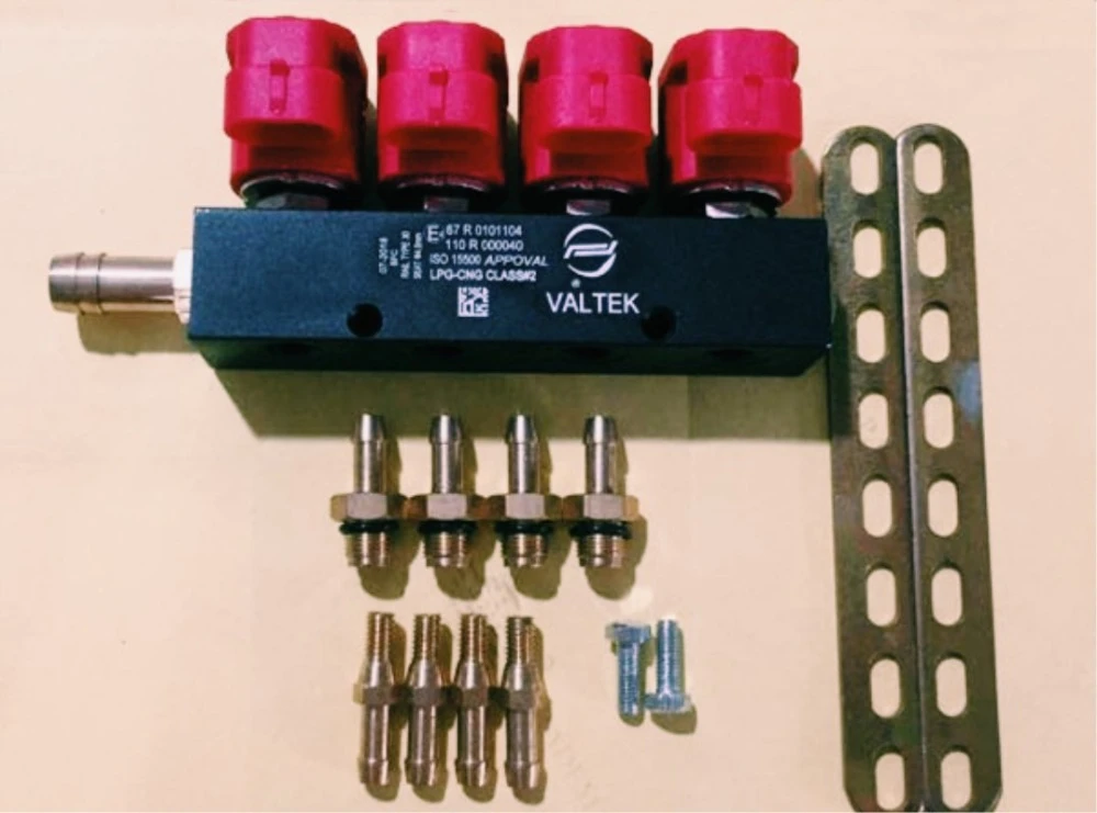 LPG/CNG Injection Rail for 3ohm  4 Cylinder for Multipoint Sequential Injection Systems  Common Injector Rail and accessories