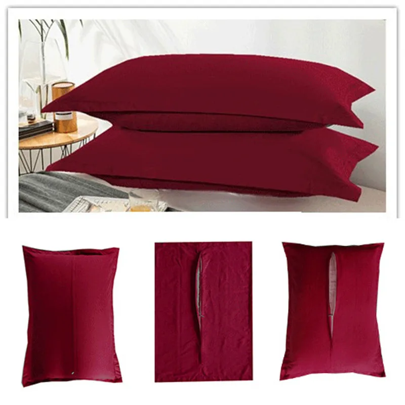 

2 pcs 100% polyester with zipper high-grade reactive dyeing high-density thick fabric pillowcases in various sizes