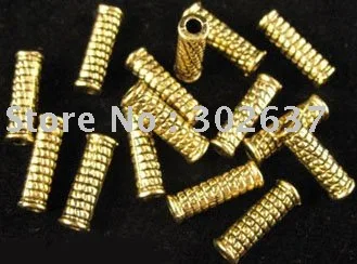 

FREE SHIPPING 360Pcs Antiqued gold plt crafted tube spacer beads A316G