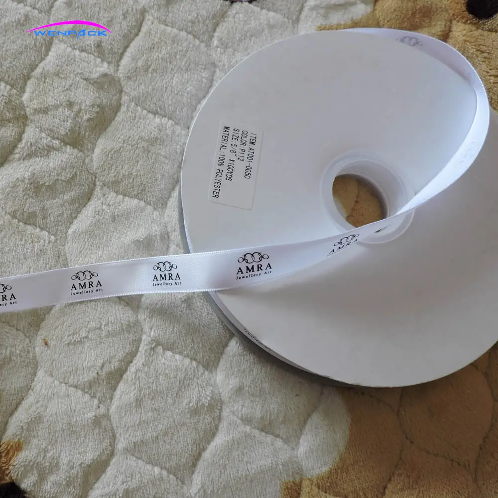 

Custom Gift Satin Ribbon for Wedding and Birthday Packaging Print Logo