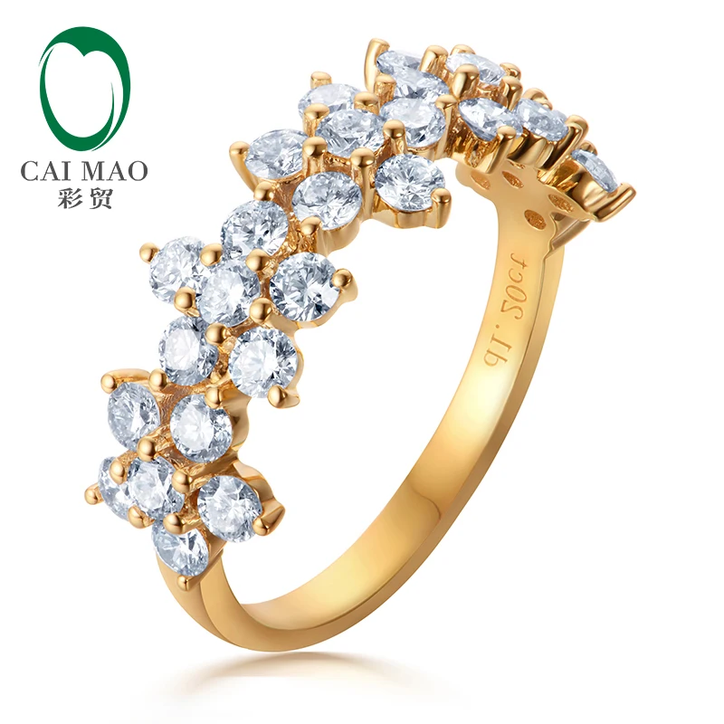 

CaiMao 1.2ct Natural Brilliant Cut Diamonds 14kt Gold Engagement Wedding Band Ring for women