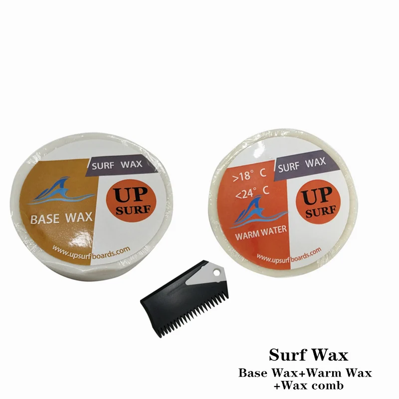 2pcs Anti-slip Surf Wax+Wax Remove Comb+Fin Key for Water Sports Base Cold Cool Warm Tropical Surfboard Skimboard Skateboard Wax