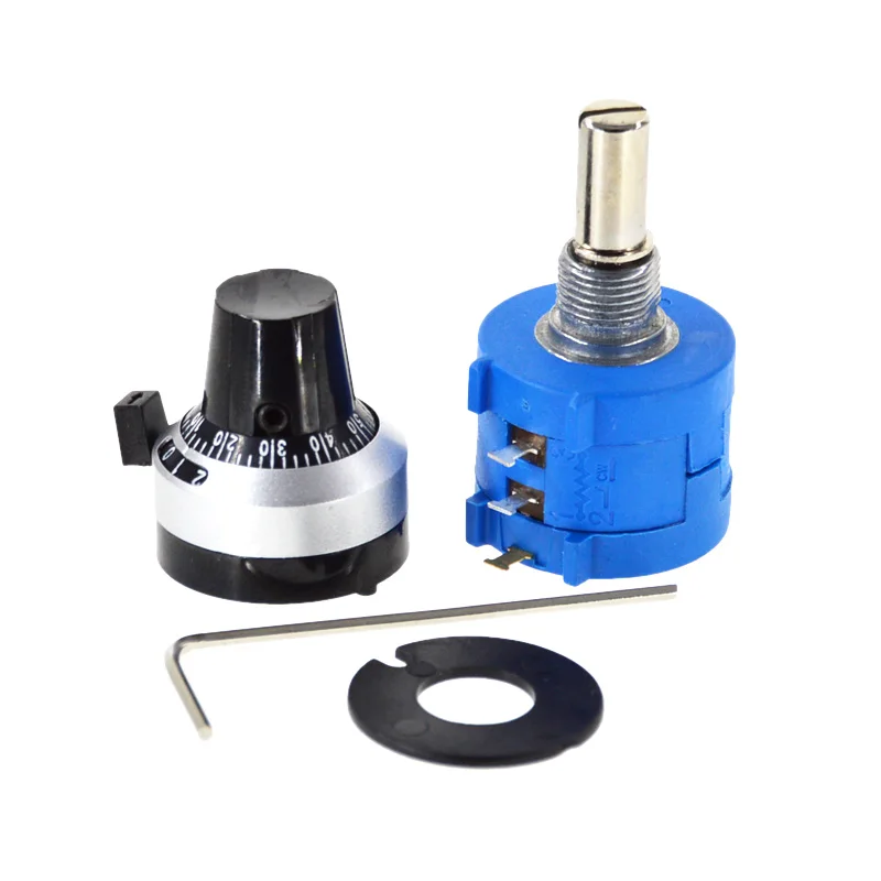 3590S-2-103L 3590S 100 - 10K ohm Precision Multiturn Potentiometer 10 Ring Adjustable Resistor + Turns Counting Dial Rotary Knob