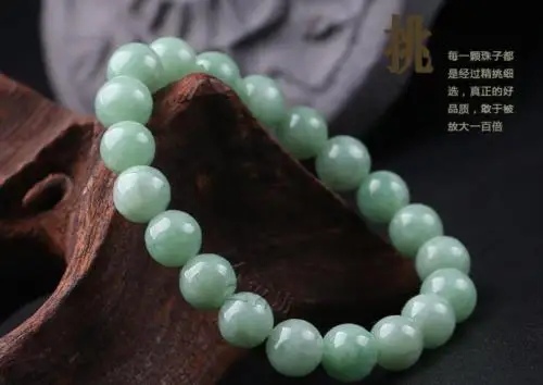 

Koraba Fine Jewelry 100% Natural A JADE Jadeite Green 10mm Bead Beads Bangle Bracelet Free Shipping