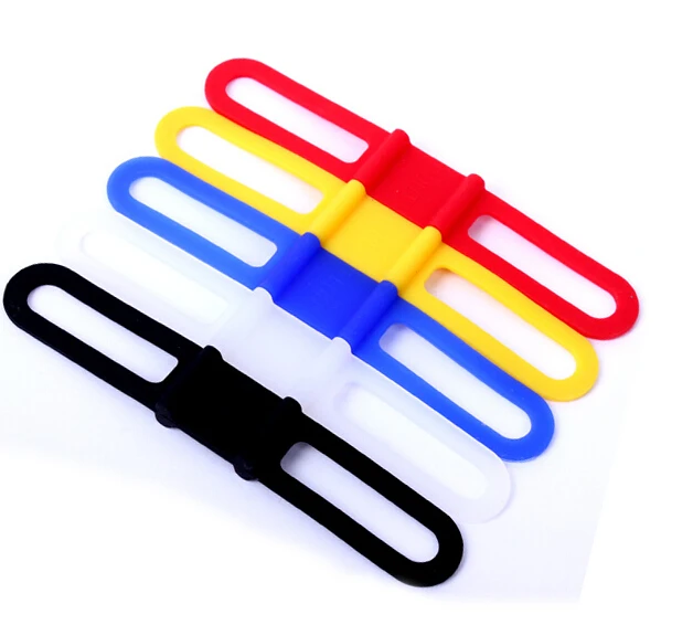 Bicycle silicone straps for tying lights stopwatch Cages pump Tools bike tool