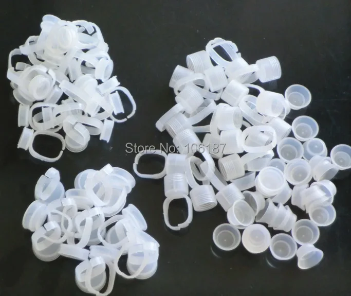 150Pcs  S M L Mixed Permanent Makeup Tattoo ink Holder Rings Permanent Makeup Easy Ring Ink Container/Cups Caps Tattoo supplies