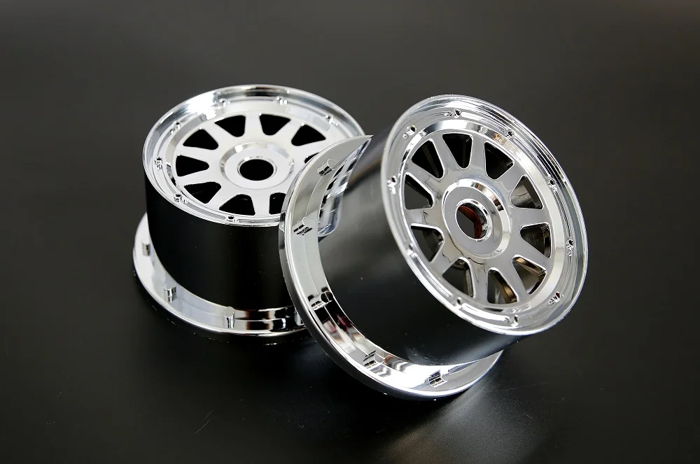 Chrome Wheel Set with Beadlock for 1/5 Baja 5B