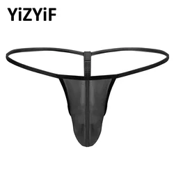 Sexy Men Bikini thong Swimwear Ultra-thin Transparent Mesh Briefs Men Gay Panties Bulge Pouch G-string Thong Gay Men Underwear