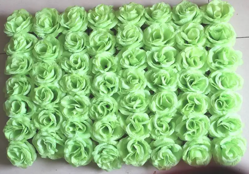 SPR Free Shipping-green-10pcs/lot Artificial silk rose flower wall wedding background lawn/pillar road lead market decoration