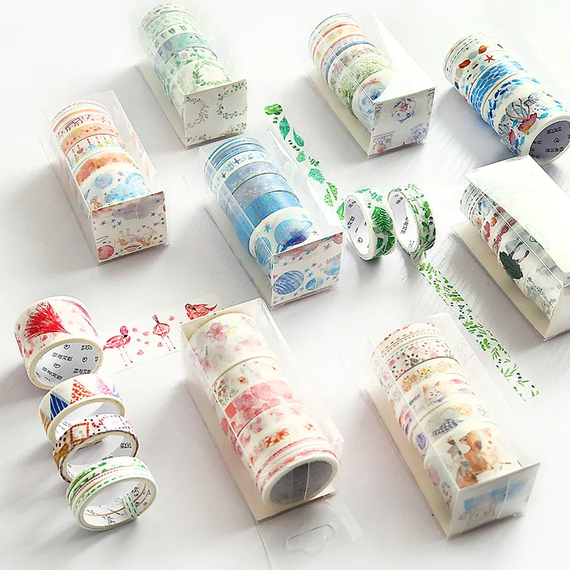 9 Pcs/Set 3m Creative Starry Sky Ocean Series Washi Tape Adhesive Tape DIY Scrapbooking Sticker Label Masking Tape