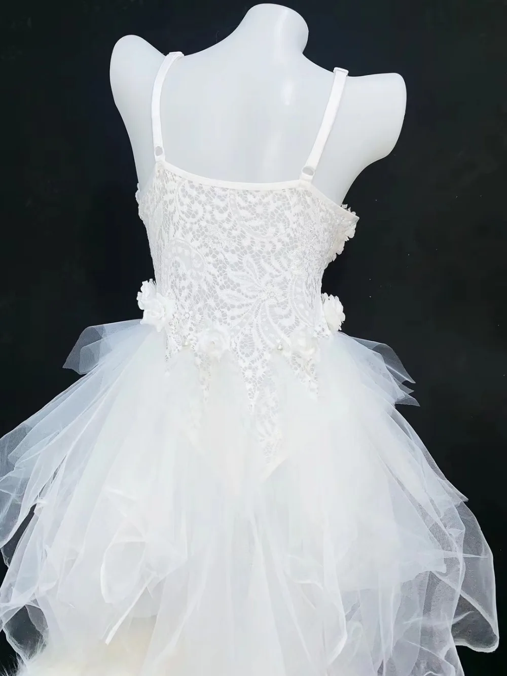Sexy Bar Party Female Costume Sparkly Rhinestones White Lace Flowers Bodysuit Nightclub DJ Singer LED Dance Wear Stage Outfits