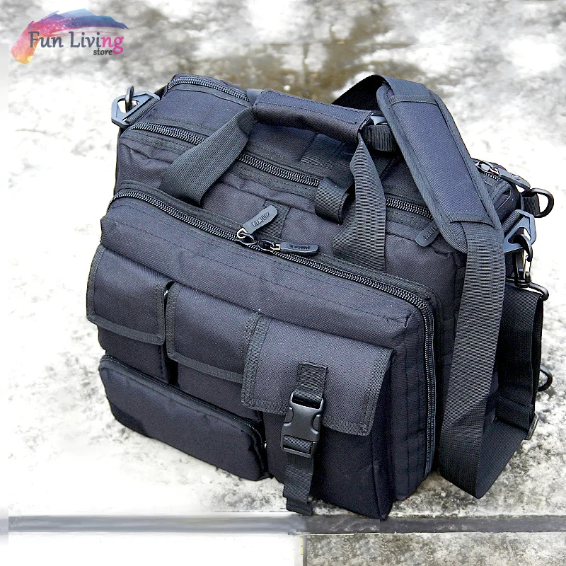 

Men's Military Laptop Messenger Bag Multifunction Outdoor Tactical Briefcase Computer Shoulder Handbags for hiking school travel