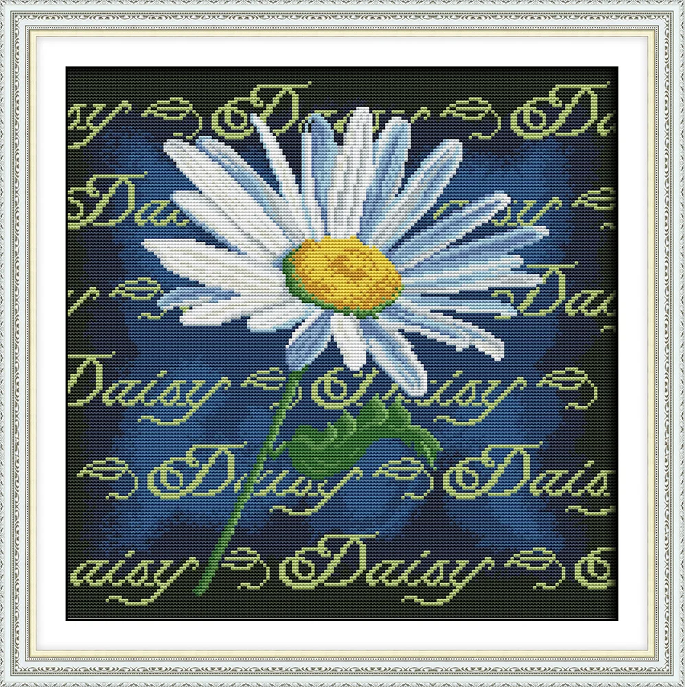 Daisy lily Orchid kit punto croce fiori set punto croce 18ct 14ct 11ct conteggio stampa punti di tela ricamo fatto a mano