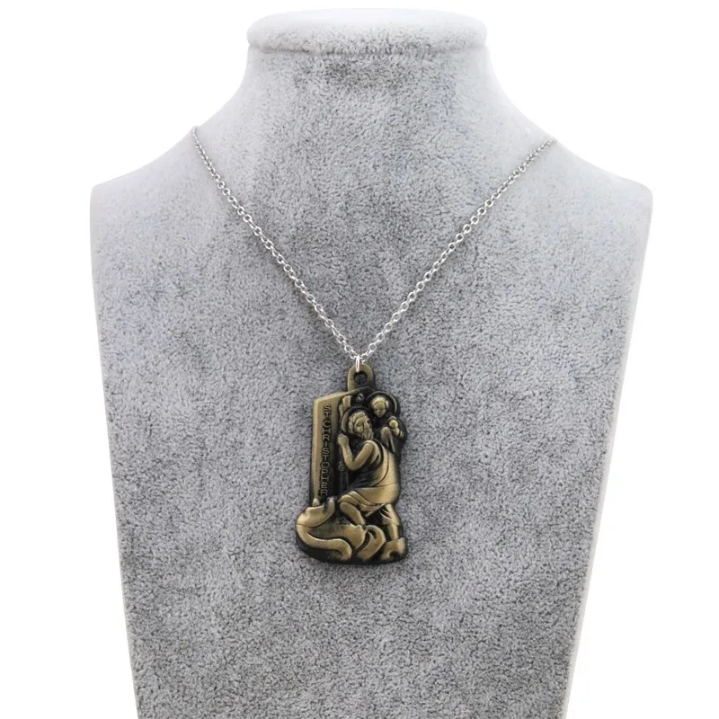 Original God Necklaces Pendants For Women the Father and the Son Christian Gifts Vintage Gold Jesus Prayer Necklaces Men Jewelry