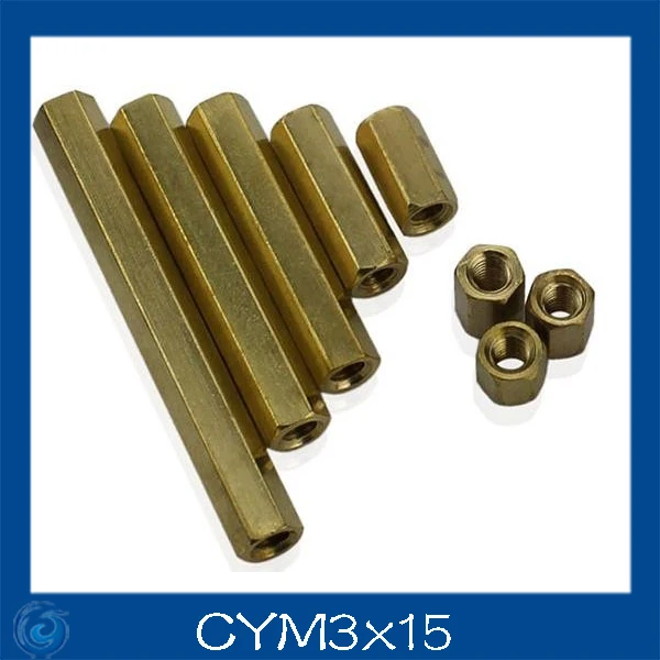 

M3*15mm Double-pass Hexagonal Screw nut Pillar Copper Alloy Isolation Column For Repairing New High Quality