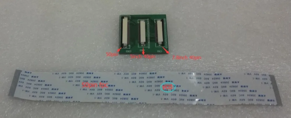 200mm fpc 0.5 mm Step TTL 50 P to 40 P FFC FPC Flexible Flat Cable Converter LCD Adapter Display HE080IA-01D  01E  EJ070NA-01J 0