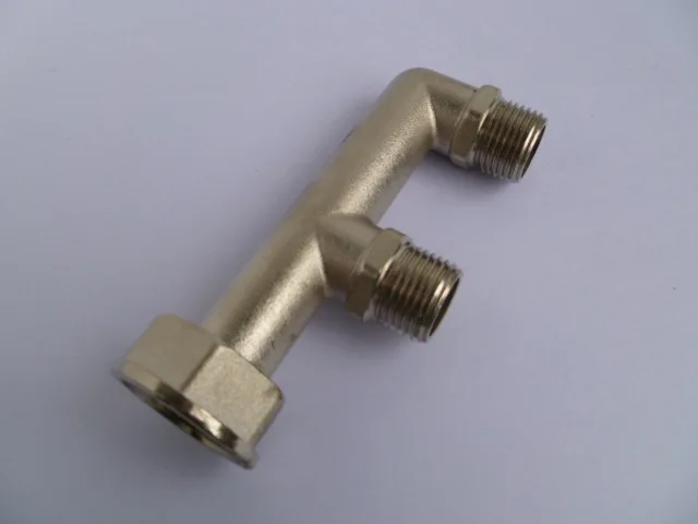 Gas meter head M30 thread connector 4 minutes gas meter with F-type three-way DN15 connector thick brass splitter