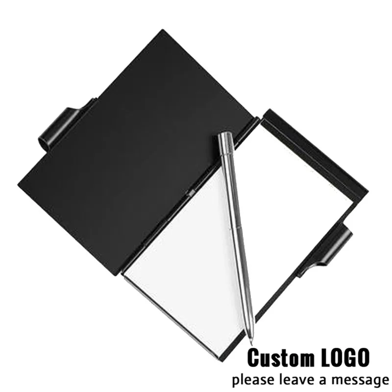 

1pc New Personalized Custom LOGO Mini Notepad Metal Aluminum Notebooks Business Note Books Office Supplies Can Be Carried Around