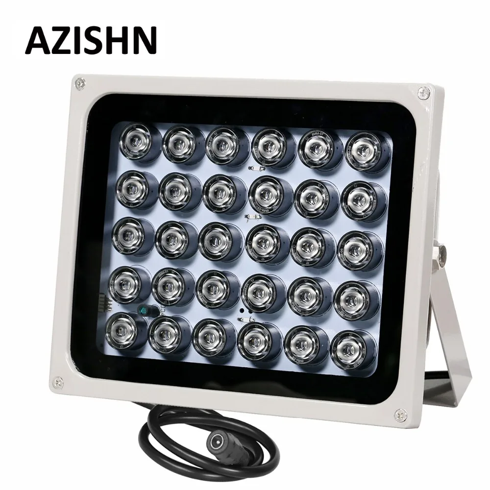 

AZISHN CCTV LEDS 30 IR Infrared Illuminator night vision 850nm IP65 metal outdoor CCTV Fill Light For CCTV surveillance camera