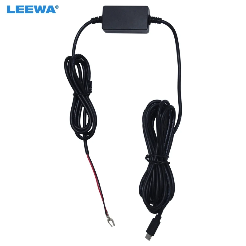 

LEEWA 1set 1500MA Car Micro USB 8V to 40V Auto Dash Camera DVR Katallobar Hardwire Kit Voltage Reduction Cable #CA5630