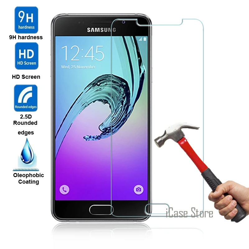 Tempered Glass For Samsung Galaxy S2 S3 S4 S5 S6 mini SM G360 G355h G530 G7106 i9060 J5 GT i8262 i8552 c7 note 2 3 4 5 Film Case