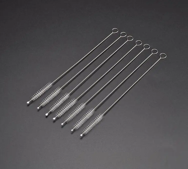 1000pcs 175mm 200mm 240mm Stainless Steel Nylon Straw Cleaning Brush Drinking Pipe Tube Cleaner Baby Bottle Clean Tools SN1303