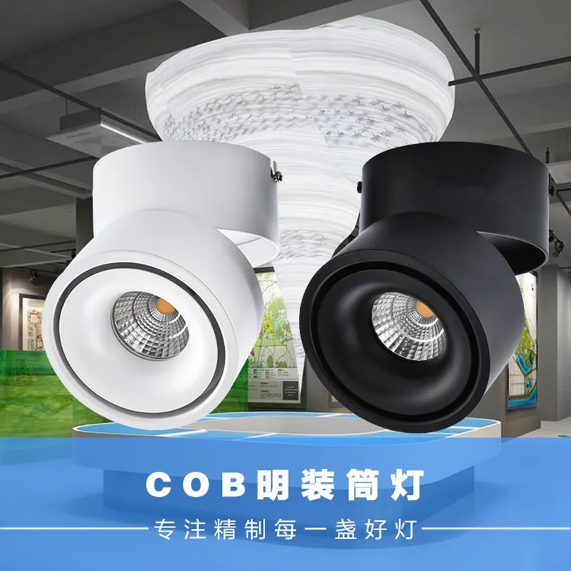 

4PCS COB LED Downlight 15W 20W LED Surface Mounted Warm White LED Spot Light for Clothes Store Shopping Mall Livingroom