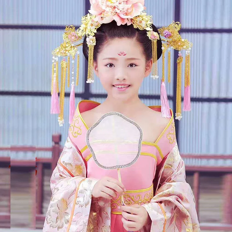 Man Ting Fang Tang Dynasty Pink Princess Hanfu Costume Thematic Photography Hanfu Stage Performance Costume