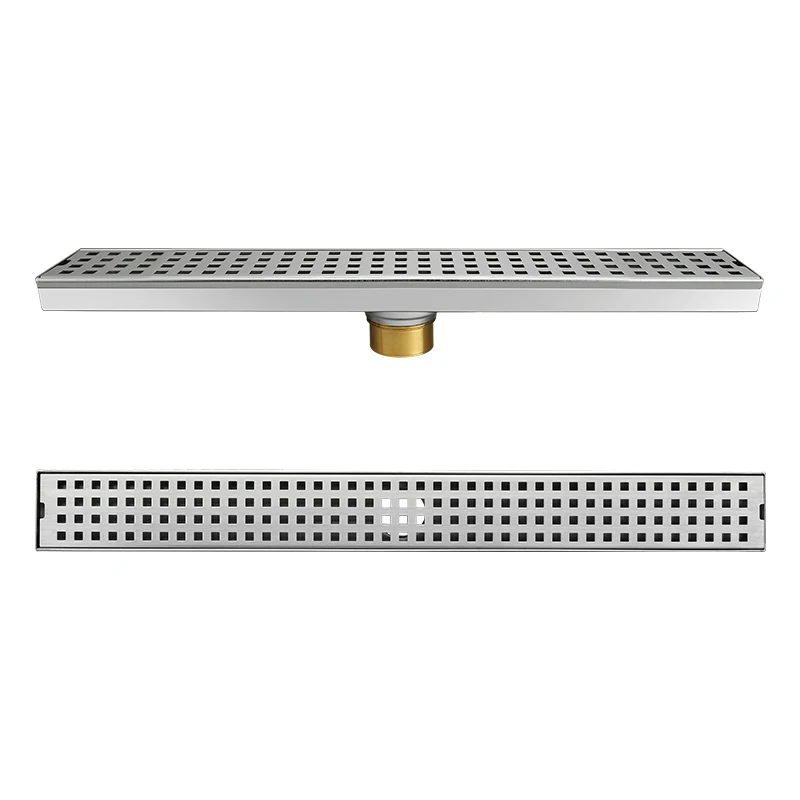 304 stainless steel 100cm Fast flow Rectangular linear anti-odor floor drain bathroom hardware shower room drainer--