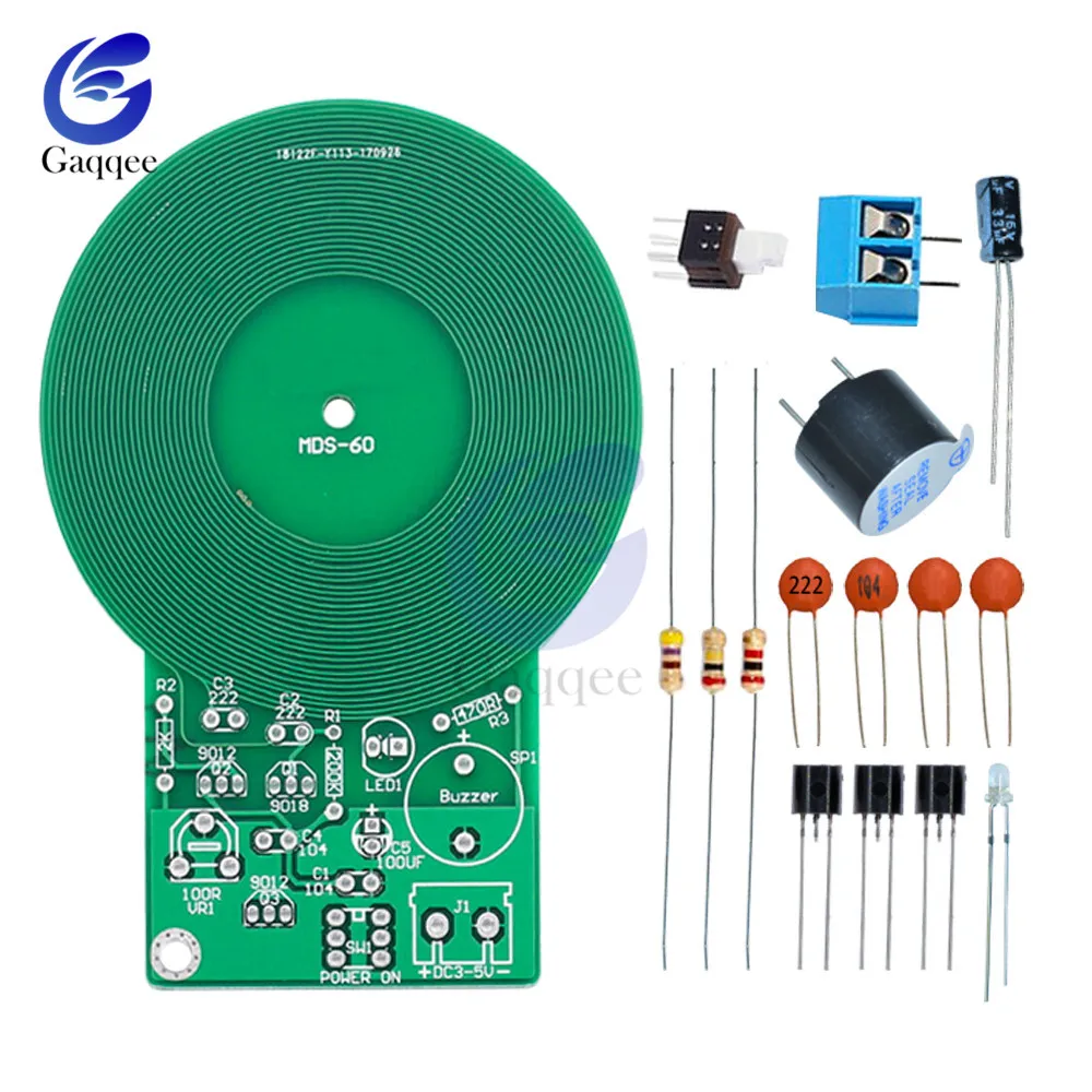 Metal Detector Kit Electronic Kit DC 3V-5V 60mm Non-contact Sensor Board Module DIY Electronic Part Metal Detector DIY Kit