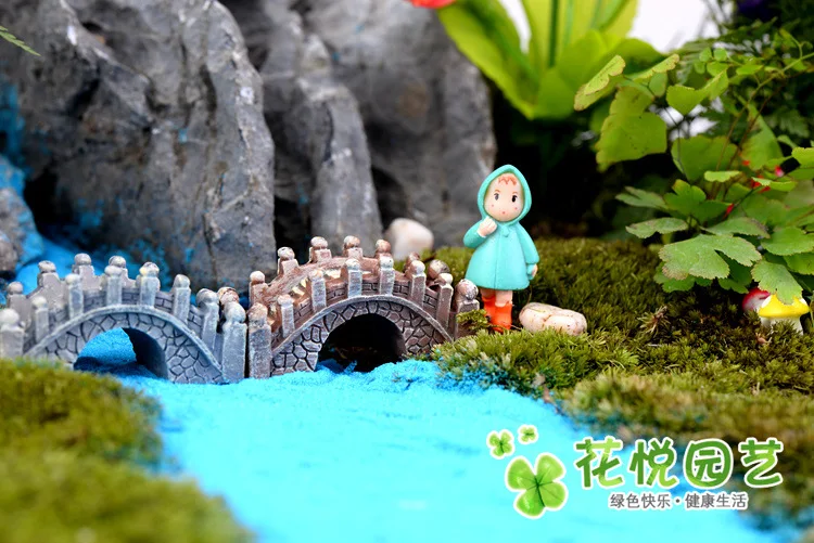 Micro landscape resin Bridge Decoration Court retro style Jiangnan small bridge creative craft decoration material